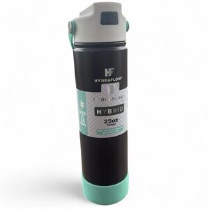 Hydraflow Hybrid Black and Teal Water Bottle